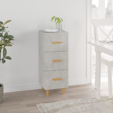 vidaXL Ντουλάπι Γκρι Σκυροδέματος 34,5x34x90cm Επεξεργασμένο Ξύλο 1 τεμ.