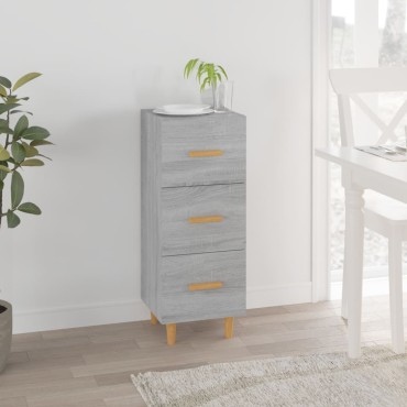 vidaXL Ντουλάπι Γκρι Sonoma 34,5x34x90cm από Επεξεργασμένο Ξύλο 1 τεμ.