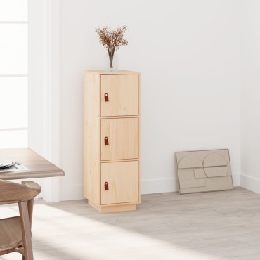 vidaXL Ντουλάπι Ψηλό 34x40x108,5cm από Μασίφ Ξύλο Πεύκου 1 τεμ.