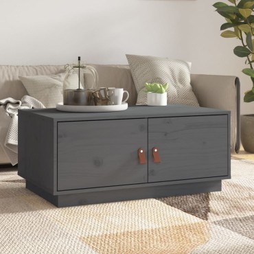 vidaXL Τραπεζάκι Σαλονιού Γκρι 80x50x35cm από Μασίφ Ξύλο Πεύκου 1 τεμ.