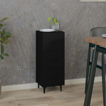 vidaXL Ντουλάπι Μαύρο 34,5x34x90cm από Επεξεργασμένο Ξύλο 1 τεμ.