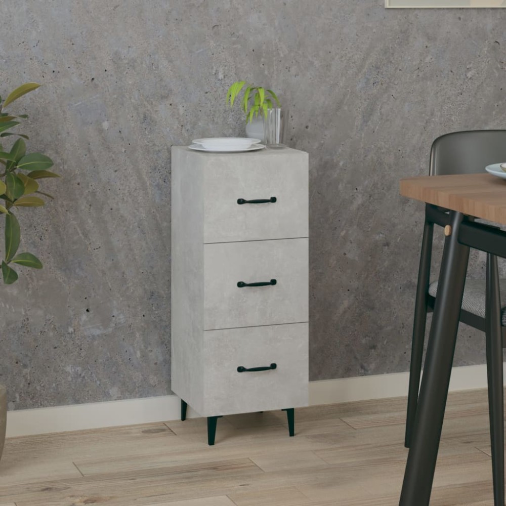 vidaXL Ντουλάπι Γκρι Σκυροδέματος 34,5x34x90cm Επεξεργασμένο Ξύλο 1 τεμ.