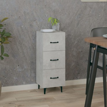 vidaXL Ντουλάπι Γκρι Σκυροδέματος 34,5x34x90cm Επεξεργασμένο Ξύλο 1 τεμ.