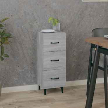 vidaXL Ντουλάπι Γκρι Sonoma 34,5x34x90cm από Επεξεργασμένο Ξύλο 1 τεμ.