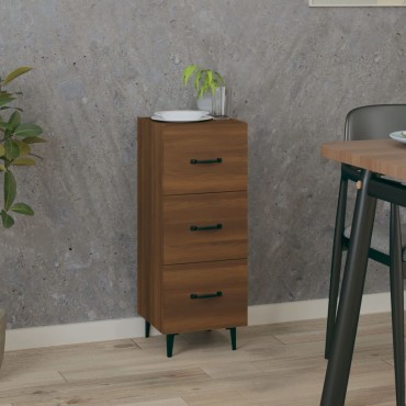 vidaXL Ντουλάπι Καφέ Δρυς 34,5x34x90cm Επεξεργασμένο Ξύλο 1 τεμ.
