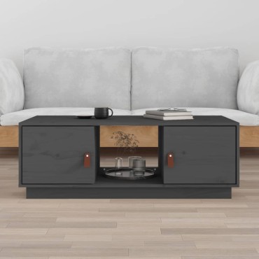 vidaXL Τραπεζάκι Σαλονιού Γκρι 100x50x35cm από Μασίφ Ξύλο Πεύκου 1 τεμ.
