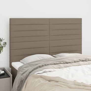 vidaXL Κεφαλάρια Κρεβατιού 4 τεμ. Taupe 72x5x78/88cm Υφασμάτινα