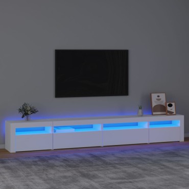 vidaXL Έπιπλο Τηλεόρασης με LED Λευκό 270x35x40cm