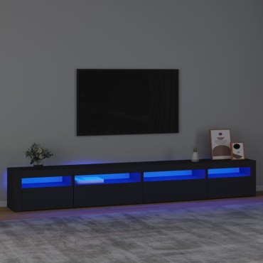 vidaXL Έπιπλο Τηλεόρασης με LED Μαύρο 270x35x40cm