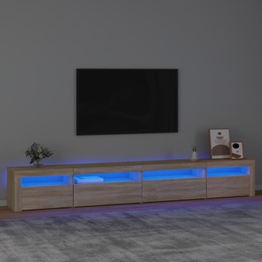 vidaXL Έπιπλο Τηλεόρασης με LED Sonoma Δρυς 270x35x40cm
