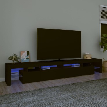 vidaXL Έπιπλο Τηλεόρασης με LED Μαύρο 260x36,5x40cm