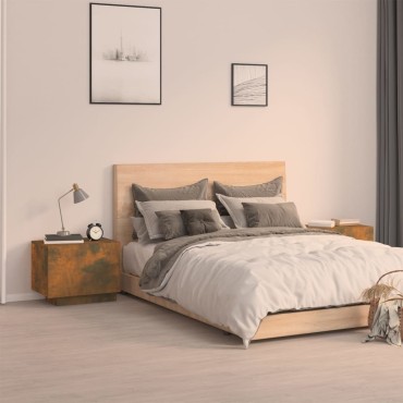 vidaXL Κομοδίνο Καπνιστή Δρυς 100x35x40cm από Επεξεργασμένο Ξύλο 1 τεμ.
