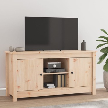vidaXL Έπιπλο Τηλεόρασης 103x36,5x52cm από Μασίφ Ξύλο Πεύκου