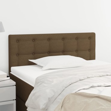 vidaXL Κεφαλάρι Κρεβατιού Σκούρο Καφέ 80x5x78/88cm Υφασμάτινο 1 τεμ.