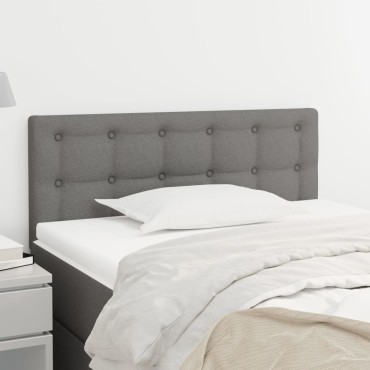 vidaXL Κεφαλάρι Κρεβατιού Σκούρο Γκρι 90x5x78/88cm Υφασμάτινο 1 τεμ.