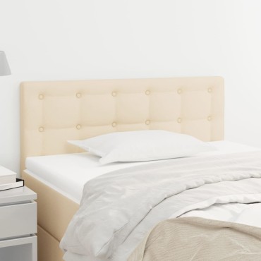vidaXL Κεφαλάρι Κρεβατιού Κρεμ 90x5x78/88cm Υφασμάτινο 1 τεμ.