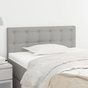 vidaXL Κεφαλάρι Κρεβατιού Ανοιχτό Γκρι 100x5x78/88cm Υφασμάτινο 1 τεμ.