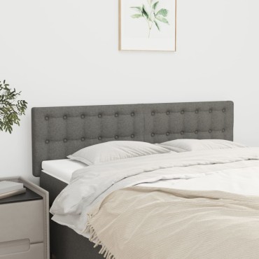 vidaXL Κεφαλάρια Σκ. Γκρι 144x5x78/88cm Ύφασμα