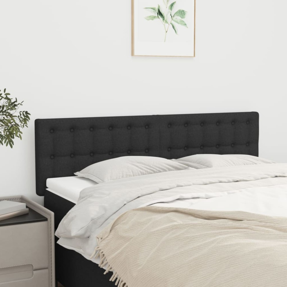 vidaXL Κεφαλάρια Μαύρα 144x5x78/88cm Ύφασμα