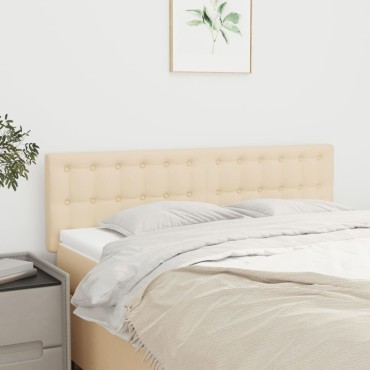 vidaXL Κεφαλάρια Κρεβατιού 2 τεμ. Κρεμ 72x5x78/88cm Υφασμάτινα