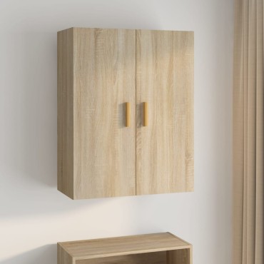 vidaXL Κρεμαστό Ντουλάπι Τοίχου Sonoma Δρυς 69,5x34x90cm Επεξ. Ξύλο 1 τεμ.