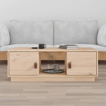 vidaXL Τραπεζάκι Σαλονιού Γκρι 100x50x35cm από Μασίφ Ξύλο Πεύκου 1 τεμ.