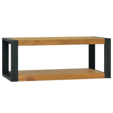 vidaXL Έπιπλο Μπάνιου Επιτοίχιο 90x45x35cm από Μασίφ Ξύλο Teak 1 τεμ.