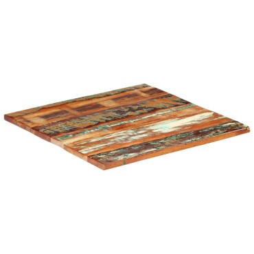 vidaXL Επιφάνεια Τραπεζιού Τετρ.80x80cm 25-27 χιλ Μασίφ Ανακ. Ξύλο 1 τεμ.