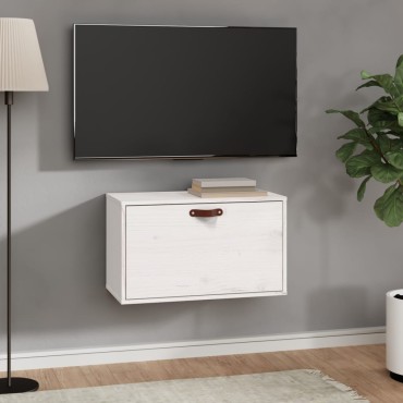 vidaXL Ντουλάπι Τοίχου Λευκό 60x30x35cm από Μασίφ Ξύλο Πεύκου 1 τεμ.