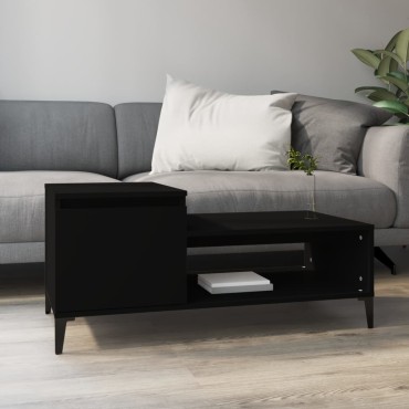 vidaXL Τραπεζάκι Σαλονιού Μαύρο 100x50x45cm Επεξεργασμένο Ξύλο 1 τεμ.