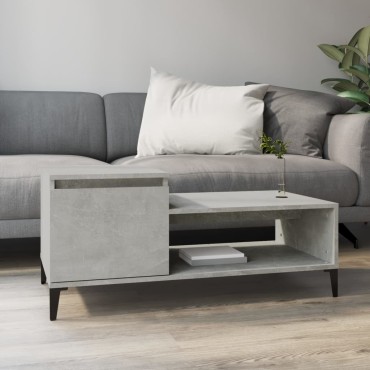 vidaXL Τραπεζάκι Σαλονιού Γκρι Σκυρ. 100x50x45cm Επεξεργασμένο Ξύλο 1 τεμ.