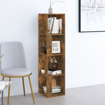 vidaXL Γωνιακό Έπιπλο Καπνιστή δρυς 33x33x132cm από Επεξεργ. Ξύλο