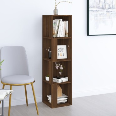 vidaXL Γωνιακό Έπιπλο Καφέ δρυς 33x33x132cm από Επεξεργ. Ξύλο