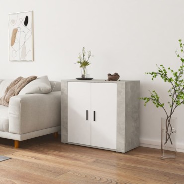 vidaXL Ντουλάπι Γκρι Σκυροδέματος 80x33x70cm Επεξεργασμένο Ξύλο 1 τεμ.