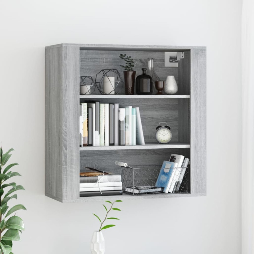 vidaXL Ντουλάπι Τοίχου Γκρι Sonoma 80x33x80cm Επεξεργασμένο Ξύλο 1 τεμ.