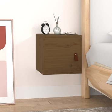 vidaXL Ντουλάπι Τοίχου Καφέ Μελί 31,5x30x30cm από Μασίφ Ξύλο Πεύκου 1 τεμ.