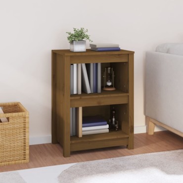vidaXL Βιβλιοθήκη Μελί 50x35x68cm από Μασίφ Ξύλο Πεύκου 1 τεμ.