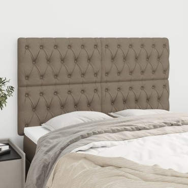 vidaXL Κεφαλάρια Κρεβατιού 4 τεμ. Taupe 72x7x78/88cm Υφασμάτινο
