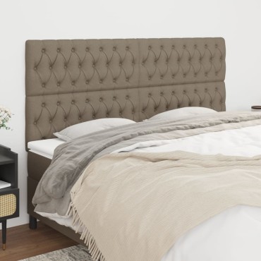 vidaXL Κεφαλάρια Κρεβατιού 4 τεμ. Taupe 90x7x78/88cm Υφασμάτινο