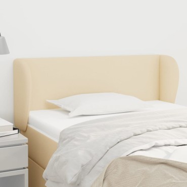 vidaXL Κεφαλάρι με Πτερύγια Κρεμ 103x23x78/88cm Υφασμάτινο 1 τεμ.