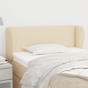 vidaXL Κεφαλάρι με Πτερύγια Κρεμ 103x23x78/88cm Υφασμάτινο 1 τεμ.