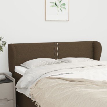 vidaXL Κεφαλάρι με Πτερύγια Σκούρο Καφέ 147x23x78/88cm Υφασμάτινο 1 τεμ.