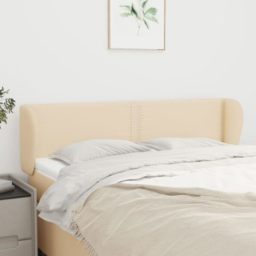 vidaXL Κεφαλάρι με Πτερύγια Κρεμ 147x23x78/88cm Υφασμάτινο 1 τεμ.