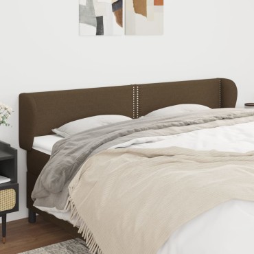 vidaXL Κεφαλάρι με Πτερύγια Σκούρο Καφέ 203x23x78/88cm Υφασμάτινο 1 τεμ.