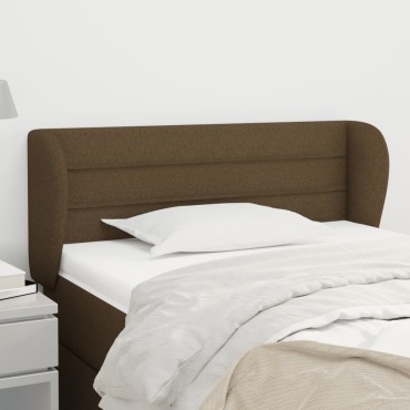 vidaXL Κεφαλάρι με Πτερύγια Σκούρο Καφέ 103x23x78/88cm Υφασμάτινο 1 τεμ.