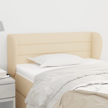 vidaXL Κεφαλάρι με Πτερύγια Κρεμ 103x23x78/88cm Υφασμάτινο 1 τεμ.