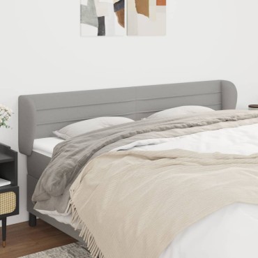 vidaXL Κεφαλάρι με Πτερύγια Ανοιχτό Γκρι 163x23x78/88cm Υφασμάτινο 1 τεμ.