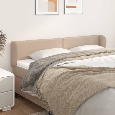 vidaXL Κεφαλάρι με Πτερύγια Καπουτσίνο 203x23x78/88cm Συνθετικό Δέρμα 1 τεμ.