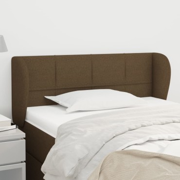 vidaXL Κεφαλάρι με Πτερύγια Σκούρο Καφέ 103x23x78/88cm Υφασμάτινο 1 τεμ.