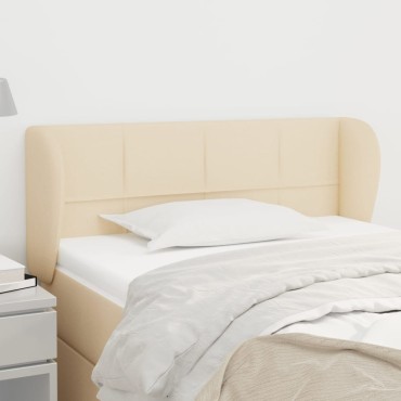 vidaXL Κεφαλάρι με Πτερύγια Κρεμ 103x23x78/88cm Υφασμάτινο 1 τεμ.